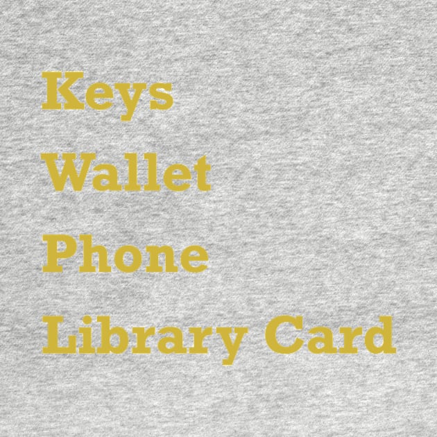 Keys Wallet Phone Library Card Gold by itauthentics